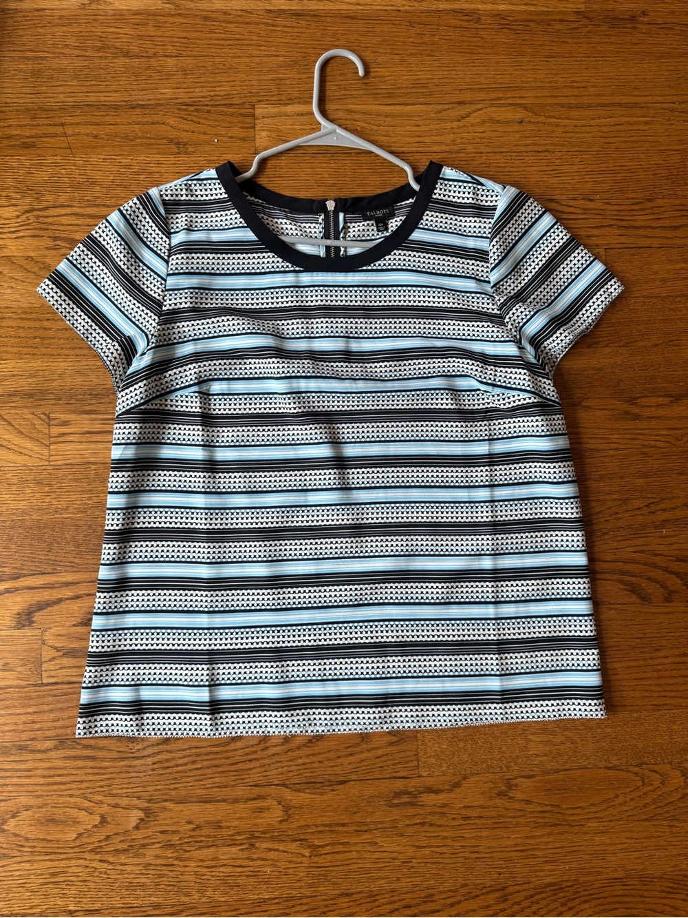 Talbots Striped Short Sleeve Top